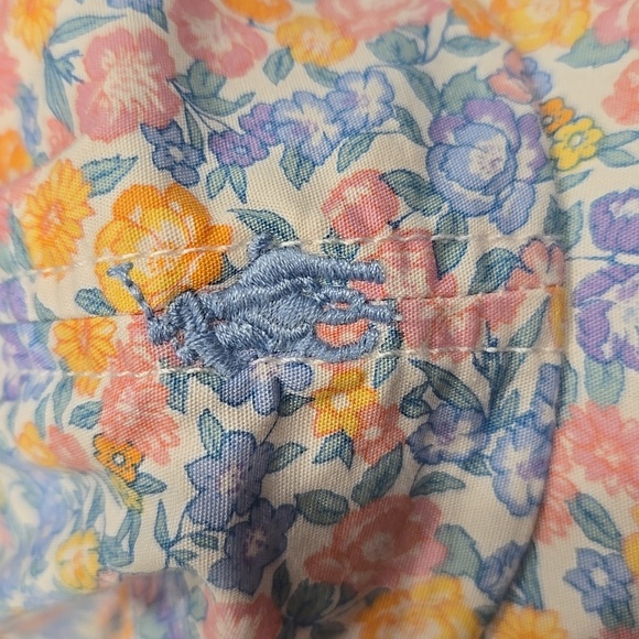 POLO RALPH LAUREN GIRL'S FLORAL ADJUSTABLE BASEBALL HAT. SIZE 2T-4T. - Picture 5 of 7